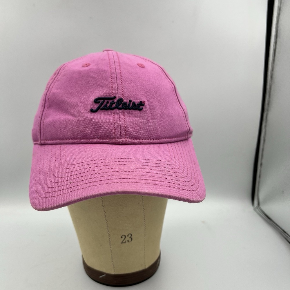 Titleist Women's Pink Golf Hat Adjustable Strapback Embroidered Spell Out Cap